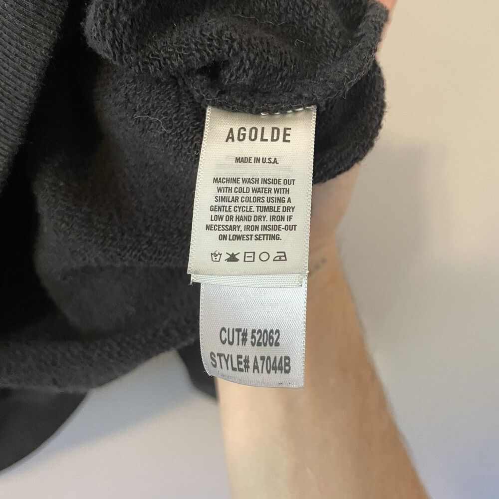 Agolde Women’s Balloon Sleeved Sweatshirt Crewneck Oversized Sz M Made In USA - Picture 5 of 6